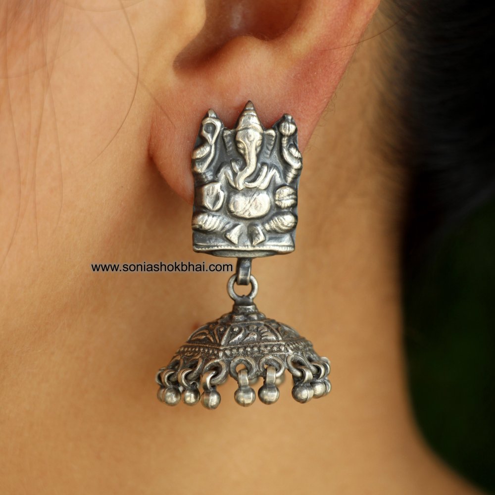 Ganpati Bapa Antique Earring 